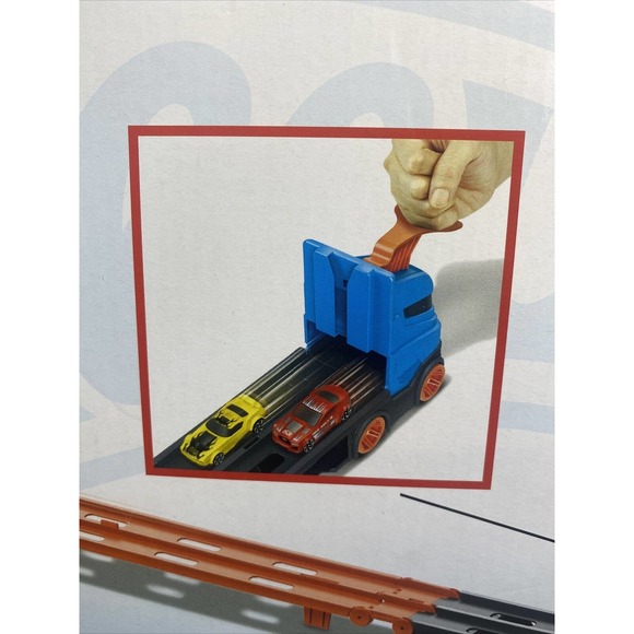 Hot Wheels City Speedway Hauler GVG37 Transforms Into 6 Ft. Long 2 Car Racetrack - Picture 16 of 16